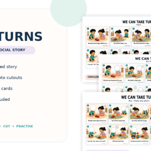 Learning to Wait – Social Story with Boy Cut-Out Activities
